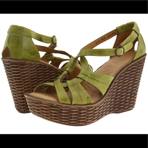 Born Shoes - BORN Leather Wedge Sandals